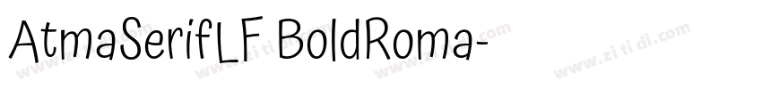 AtmaSerifLF BoldRoma字体转换